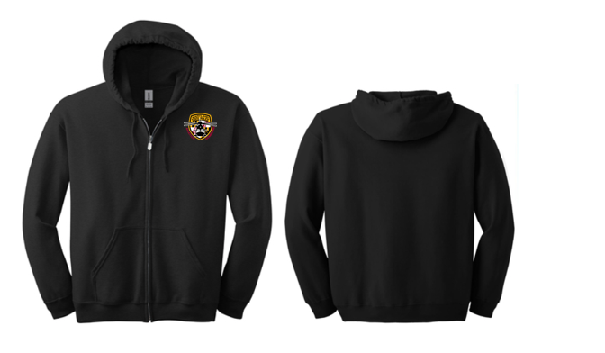 Aviation LEFT CHEST Screen print Gildan Full-Zip Sweatshirt