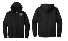 Load image into Gallery viewer, Aviation LEFT CHEST Screen print Gildan Hoody Sweatshirt blank back
