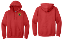 Load image into Gallery viewer, Aviation LEFT CHEST Screen print Gildan Hoody Sweatshirt blank back
