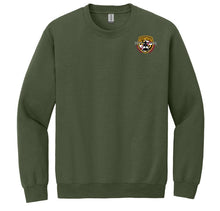 Load image into Gallery viewer, Aviation LEFT CHEST Screen print Gildan Crewneck Sweatshirt Blank Back
