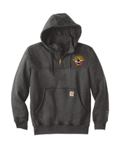 Load image into Gallery viewer, Aviation Carhartt heavyweight Hooded Quarter Zip
