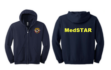 Load image into Gallery viewer, MedSTAR MSP Collaboration Gildan Full-Zip Hoody Sweatshirt, Screen print
