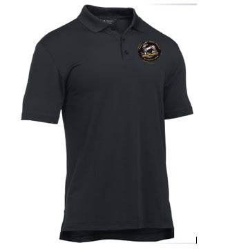 Available HoneyBadger Black UA Tac Performance Polo Short Sleeve