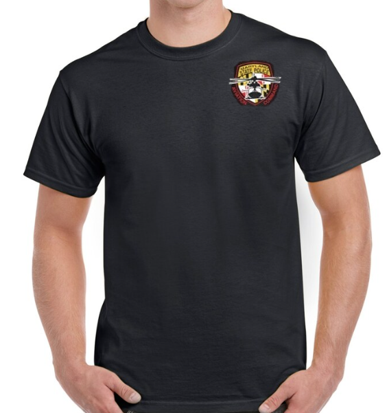 Available Aviation Morale Screen Print-  MEN's Short Sleeve Gildan Cotton T-Shirt LEFT CHEST Trooper 17